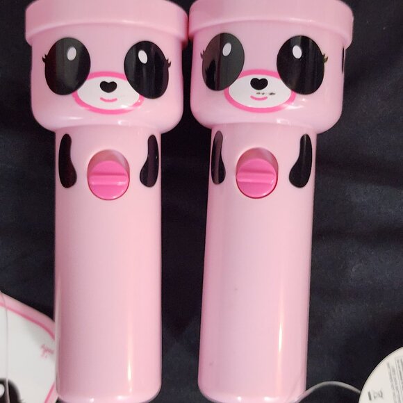Imperial Toys LLC Pink Black White Ling Ling Panda Mini Battery Flashlight 2pk - Picture 3 of 16